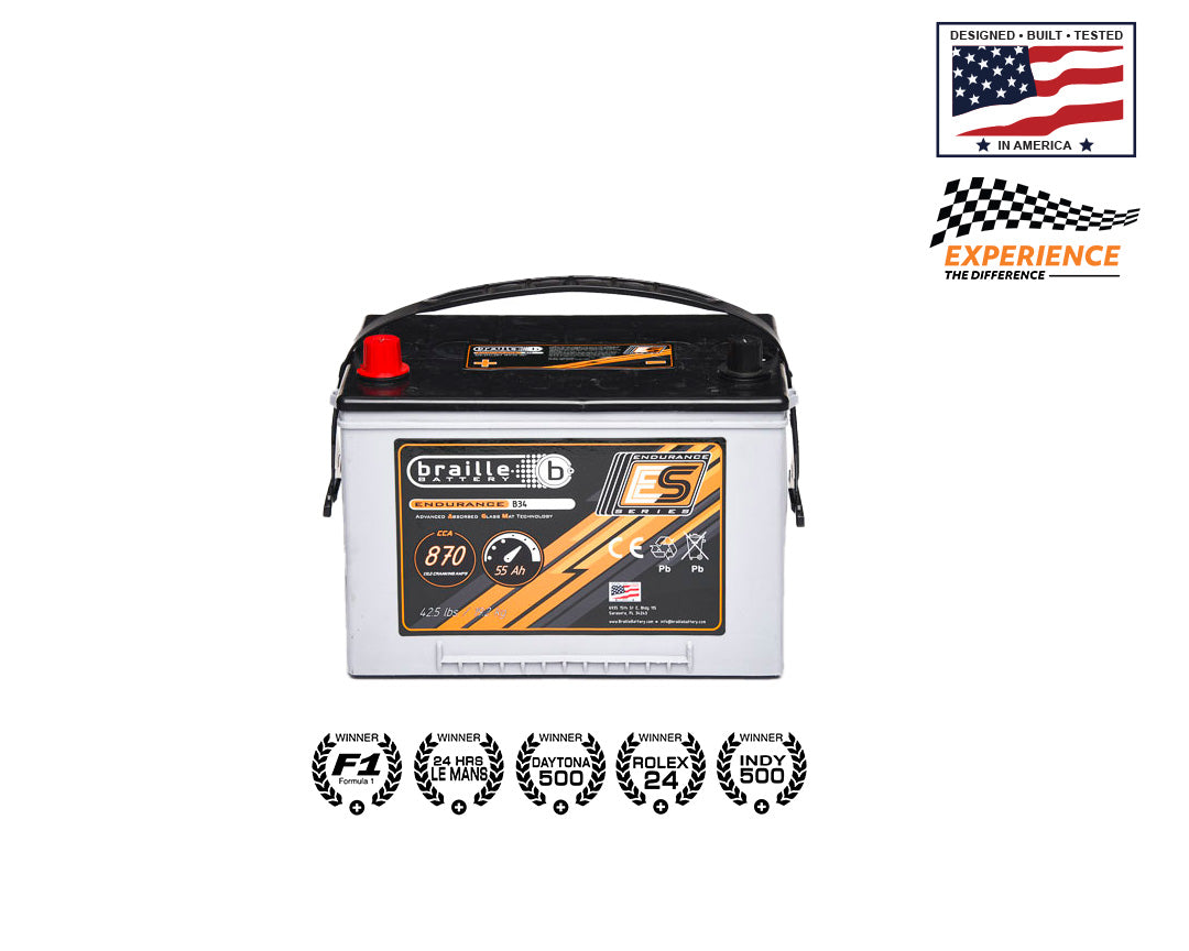 Braille Endurance AGM Battery Group Size 34 — Shop Braille New