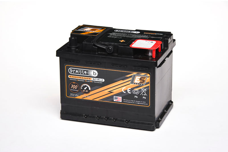 Braille Endurance AGM Battery Group Size 47 H5 L2