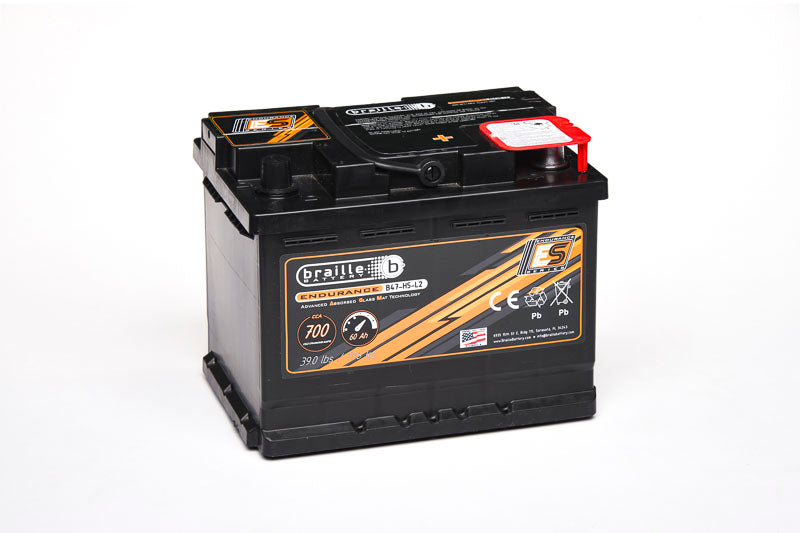 Braille Endurance AGM Battery Group Size 47 H5 L2