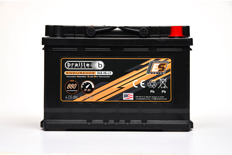 Braille Endurance AGM Battery Group Size 48 H6 L3