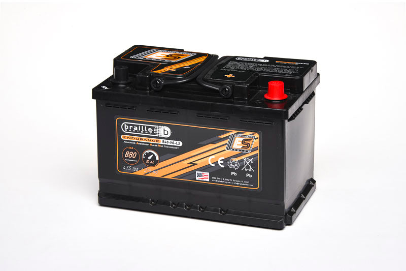 Braille Endurance AGM Battery Group Size 48 H6 L3