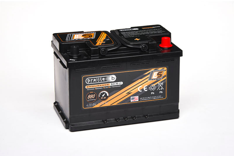 Braille Endurance AGM Battery Group Size 48 H6 L3