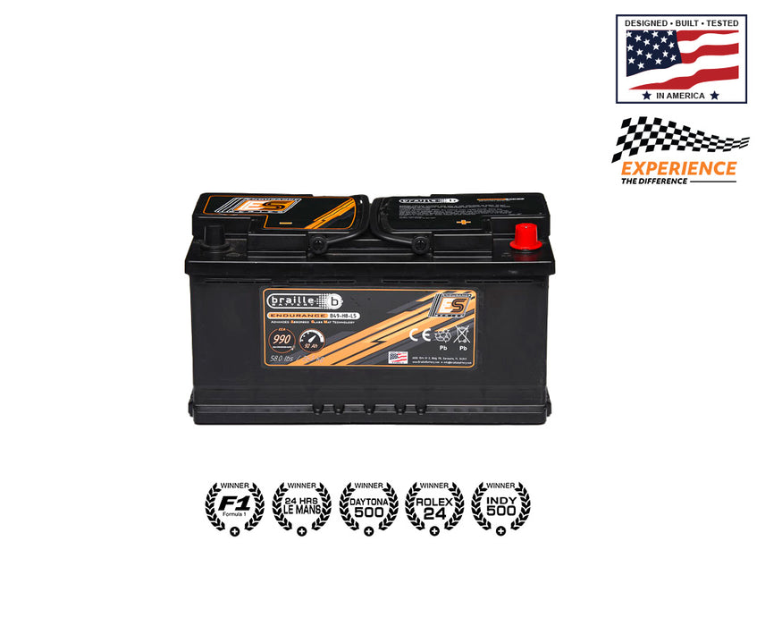 Braille Endurance AGM Battery Group Size 49 H8 L5