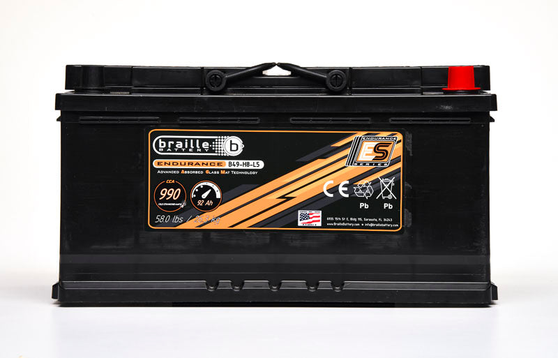 Braille Endurance AGM Battery Group Size 49 H8 L5