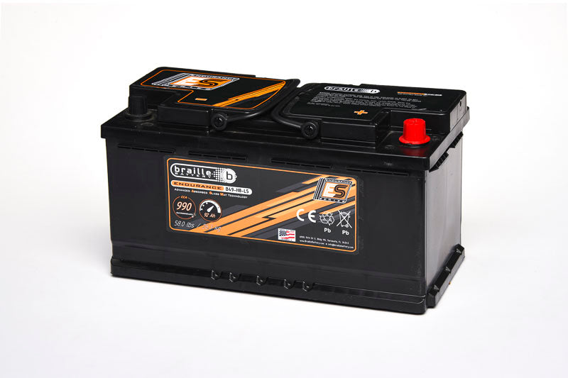 Braille Endurance AGM Battery Group Size 49 H8 L5