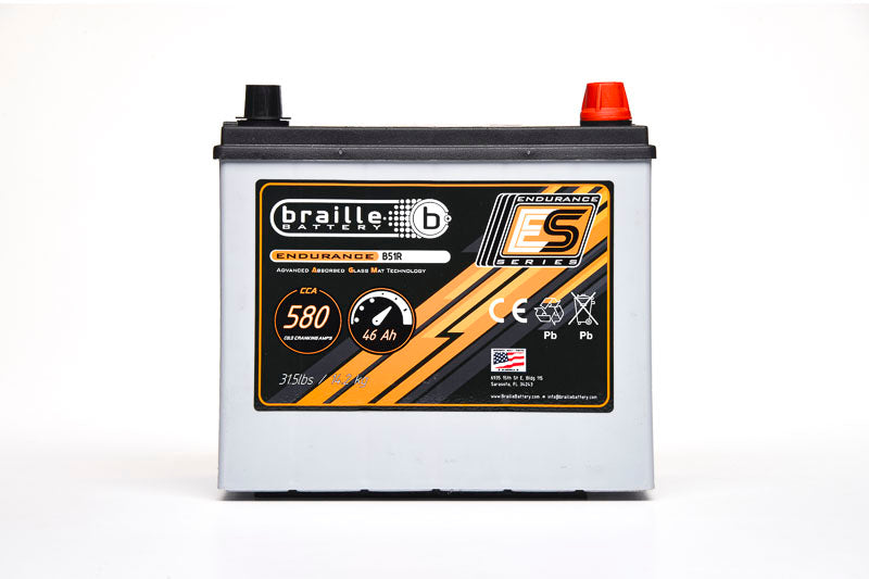 Braille Endurance AGM Battery Group Size 51R