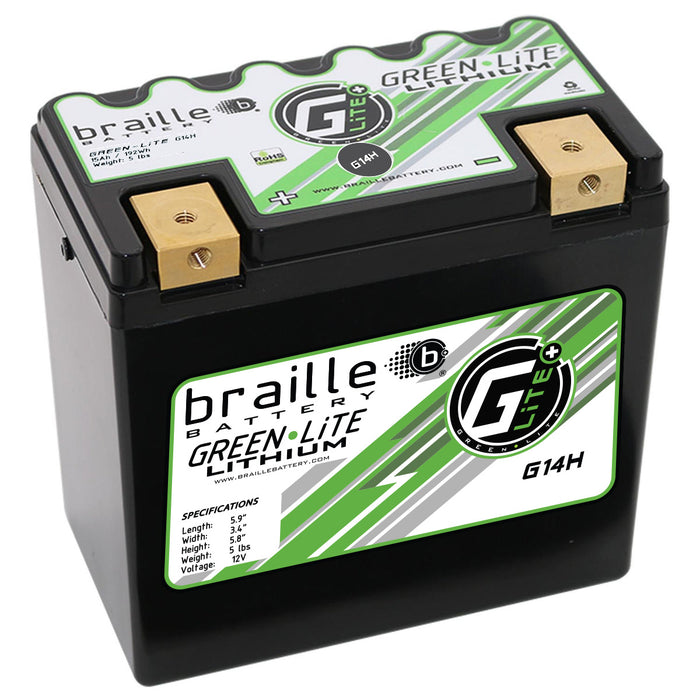 Braille G14H Lithium GreenLite High Capacity 12v Battery