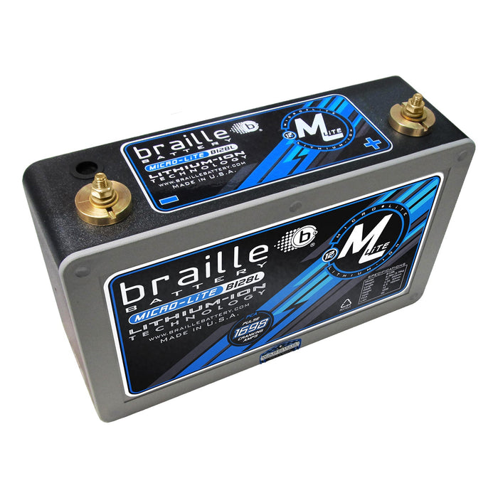 Braille B128L-M6 MicroLite Lithium Battery (Metric M6 Stud)
