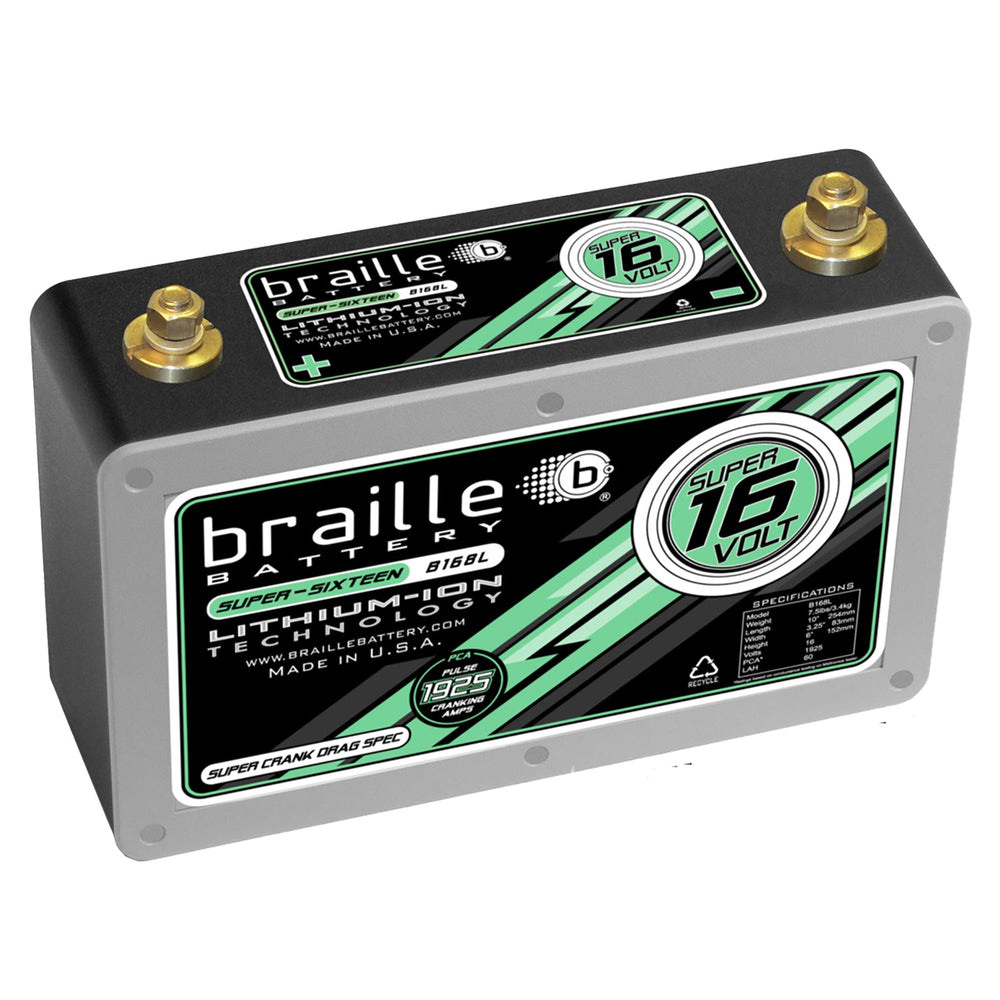 Braille B168L Super 16v Drag Race Lithium Battery — Shop Braille